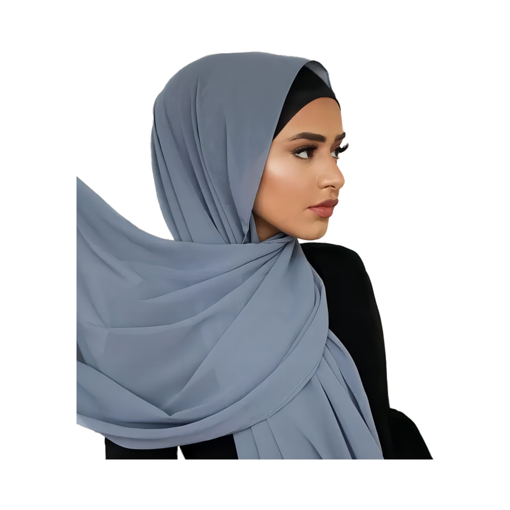 Sciarpa in chiffon a bolle tinta unita per sciarpe avvolgenti con sciarpa lunga hijab morbida moda da donna